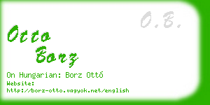 otto borz business card