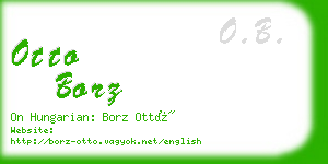 otto borz business card